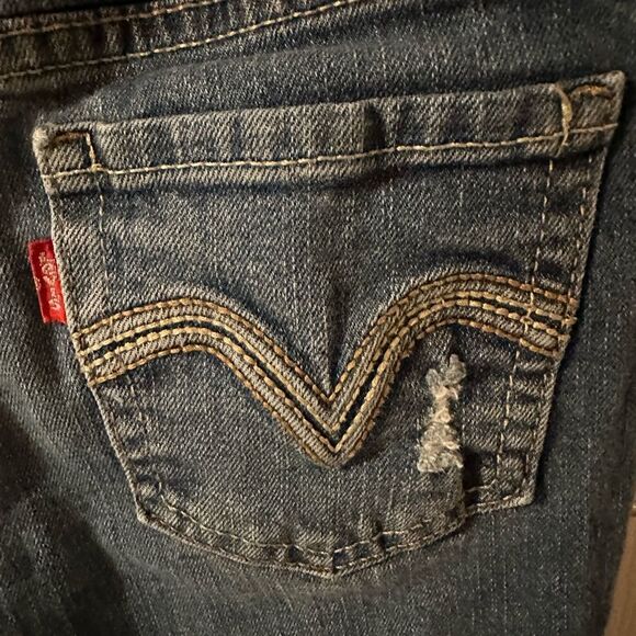 Levi’s Girls 711 Skinny Destructed Jeans - Size 8 - Picture 9 of 9